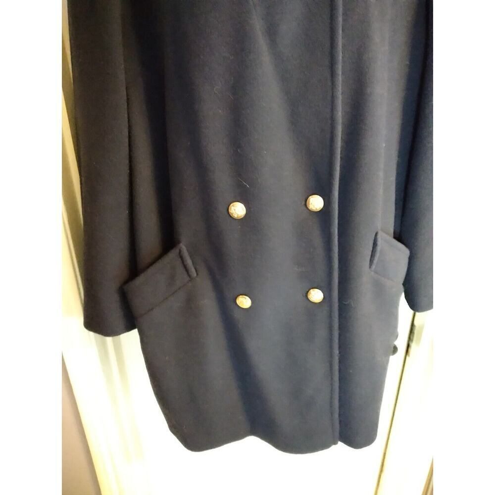 Forecaster Of Boston Wool Peacoat Coat Blue Gold Button Pockets Women's Sz 15/16 - Picture 3 of 9